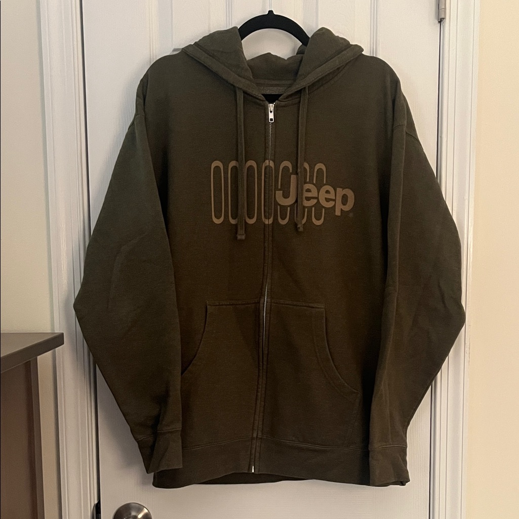 Jeep Forest Green Hoodie With Logo